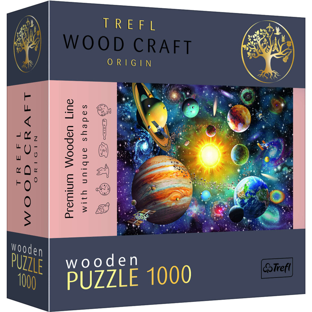 Пазл Trefl Wood Craft Origin Solar System, 1000 д. цена | pigu.lt