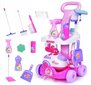 Vaikiškas valymo vežimėlis su dulkių siurbliu ir aksesuarais kaina ir informacija | Žaislai mergaitėms | pigu.lt