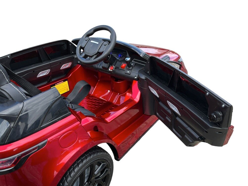 Vienvietis elektromobilis vaikams Range Rover Velar 12v, raudonas цена и информация | Elektromobiliai vaikams | pigu.lt