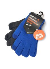 Вязаные детские перчатки Icepeak, 2 пары Highland Jr / Kd 52855-8*350, серые+синие, 6438513176433 цена и информация | Шапки, перчатки, шарфы для мальчиков | pigu.lt