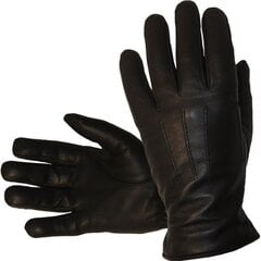 Мужские коженные перчатки 1610 01, черные 1610*01-9.5 цена и информация | Мужские шарфы, шапки, перчатки | pigu.lt