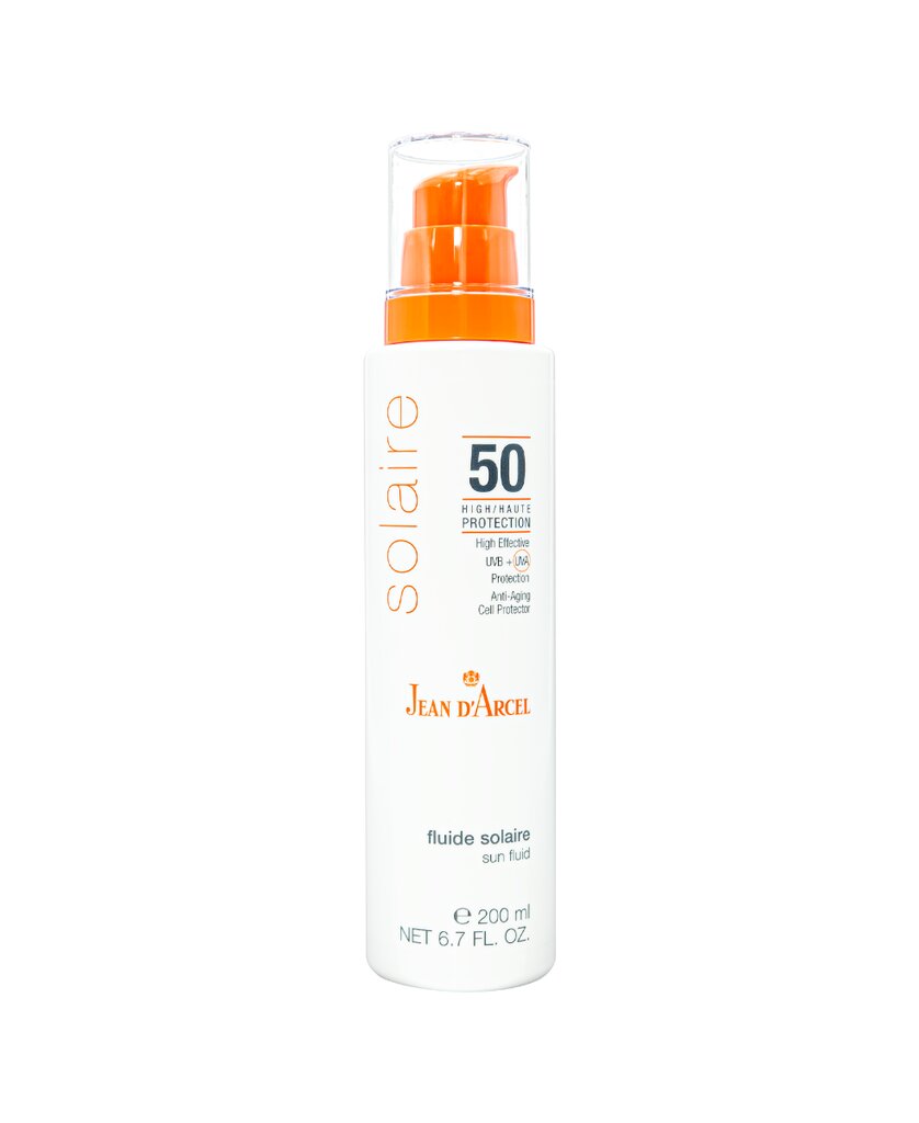 Fluidas apsaugai nuo saulės SPF50 Jean D'Arcel Sun Fluid, 200 ml цена и информация | Kremai nuo saulės | pigu.lt