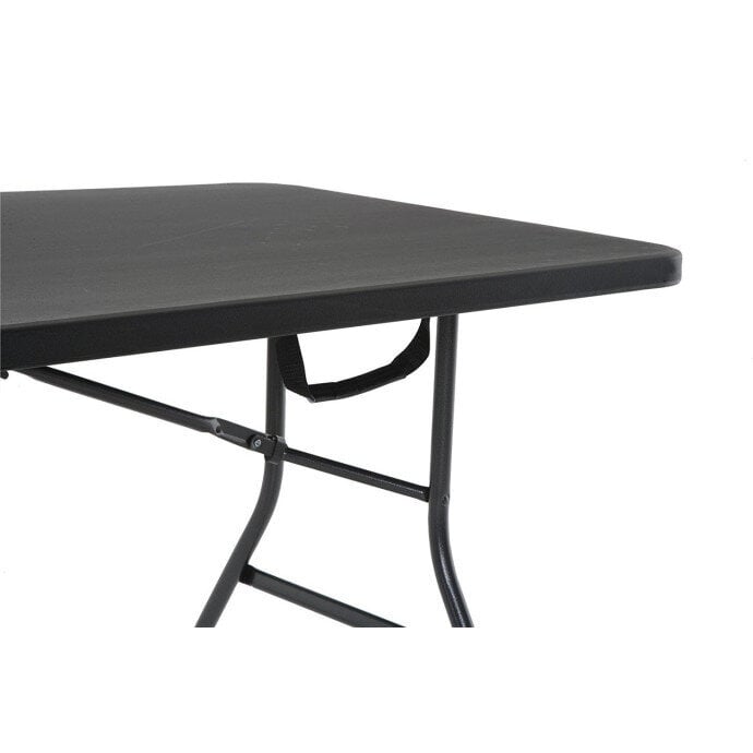 Sulankstomas stalas 120 cm, Juodas цена и информация | Lauko stalai, staliukai | pigu.lt