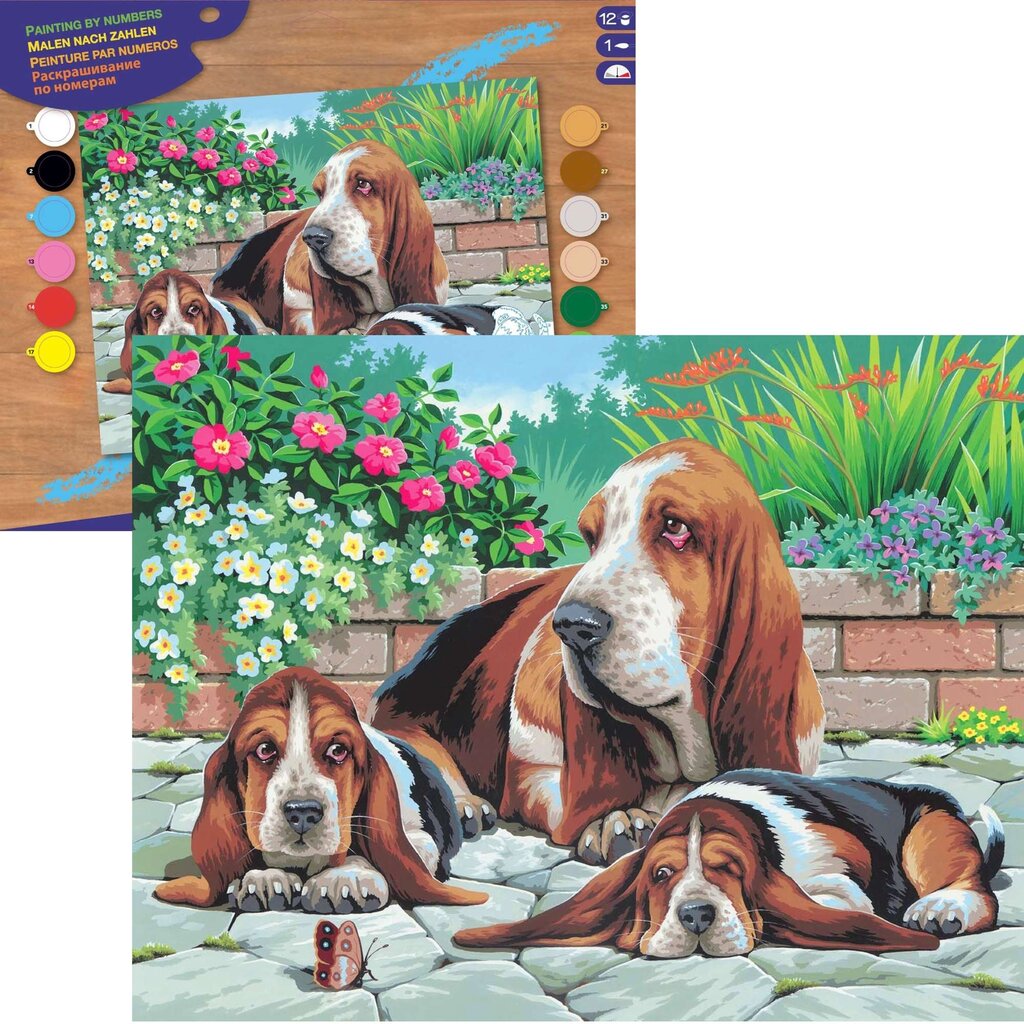 Tapyba pagal numerius Sequin Art Basset Hounds kaina ir informacija | Tapyba pagal skaičius | pigu.lt