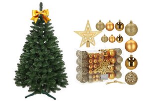 Dirbtinė Kalėdų eglutė Roy ir kalėdiniai žaisliukai Springos CA0019, 180cm kaina ir informacija | Eglutės, vainikai, stovai | pigu.lt