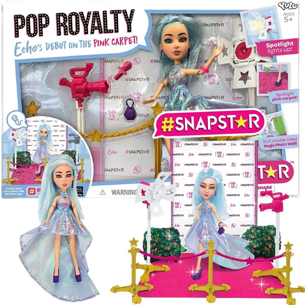 Lėlė su aksesuarais Yulu Snapstar Pop Royalty Echo kaina ir informacija | Žaislai mergaitėms | pigu.lt