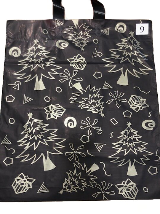 Kalėdiniai polietileno pirkinių maišeliai su rankena, 38x43 cm, 20 vnt kaina ir informacija | Pirkinių krepšiai | pigu.lt