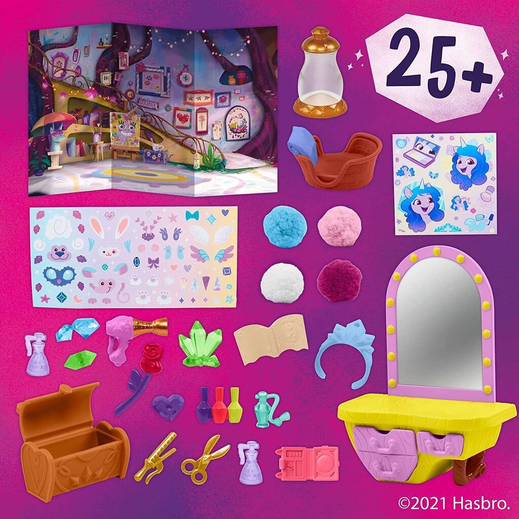 Grožio salono rinkinys Hasbro My Little Pony su Izzy Moonbow figūrėle цена и информация | Žaislai mergaitėms | pigu.lt
