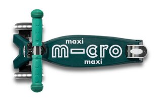 Triratis paspirtukas Micro Maxi Deluxe Eco Led, žalias цена и информация | Самокаты | pigu.lt