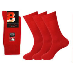 Мужские классические носки Bisoks, 12246 красные, 3 пары цена и информация | Мужские носки | pigu.lt
