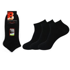 Мужские короткие носки Bisoks 12301 чёрные, 3 пары цена и информация | Мужские носки | pigu.lt