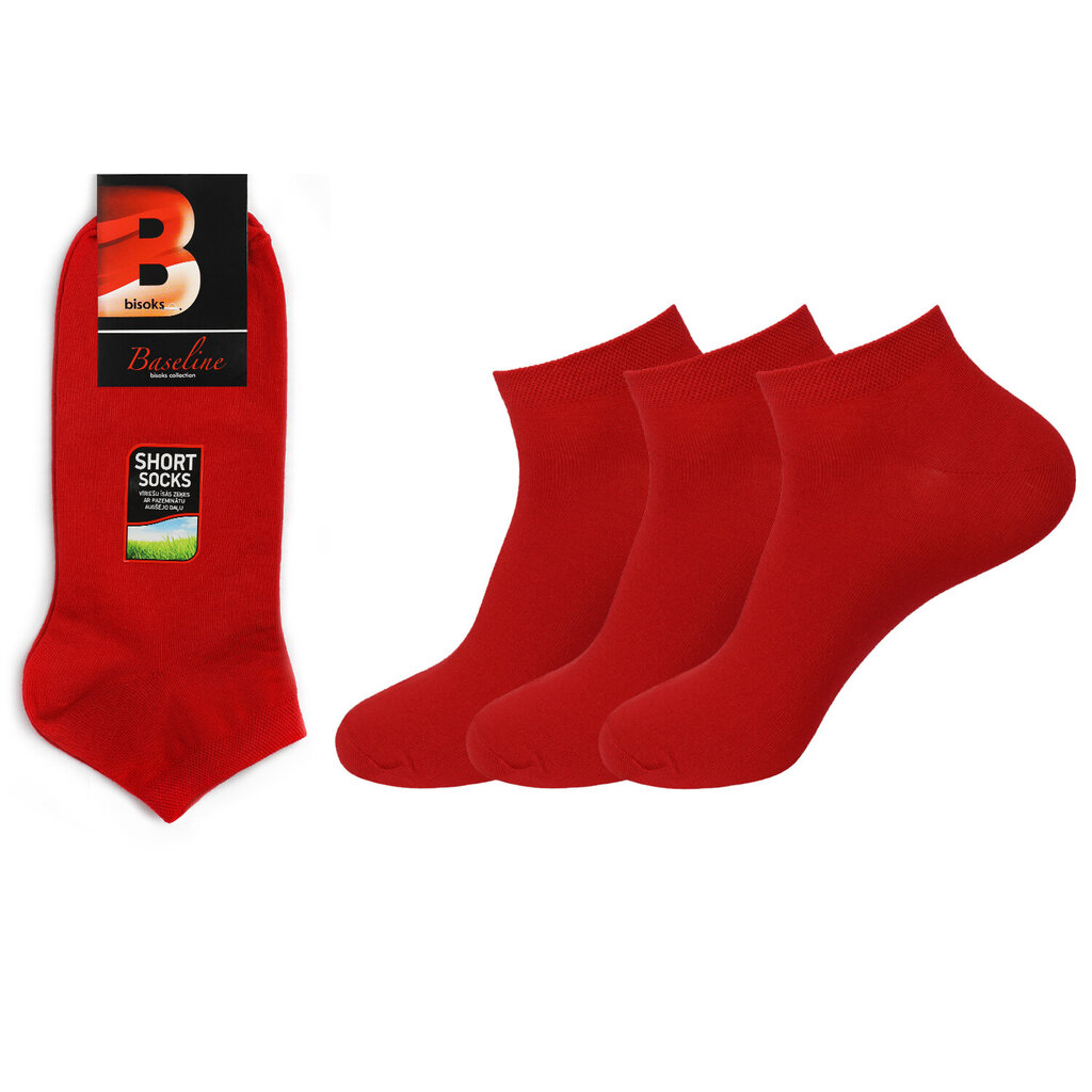 Kojinės vyrams Bisoks 12301, raudonos, 3 poros kaina ir informacija | Vyriškos kojinės | pigu.lt