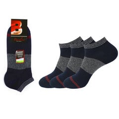 Мужские короткие носки Bisoks 12333 синие, 3 пары цена и информация | Мужские носки | pigu.lt