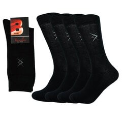 Мужские классические носки Bisoks 12339, чёрные, 4 пары цена и информация | Мужские носки | pigu.lt