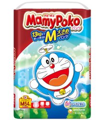 Japoniškos sauskelnės-kelnaitės Mamy Poko Unicharm, M (6-13 kg), 54 vnt. kaina ir informacija | Sauskelnės | pigu.lt