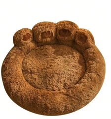 Лежанка для домашнего животного Медвежья лапа, 70x70x30 см, коричневая цена и информация | Лежаки, домики | pigu.lt
