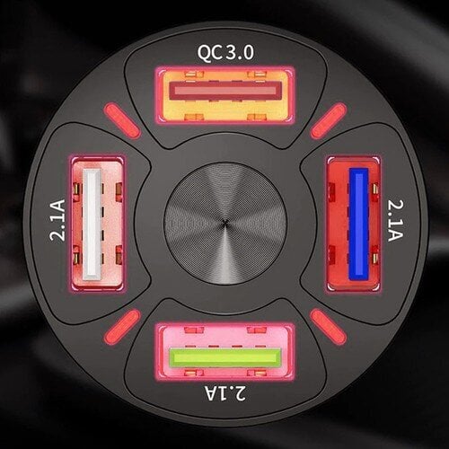 Automobilinis įkroviklis su laidu, 12V kaina ir informacija | Automobilių 12V el. priedai | pigu.lt