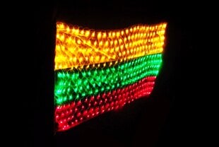 Lietuvos vėliavos spalvų girlianda, 390 LED, 2m kaina ir informacija | Girliandos | pigu.lt