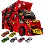 Sunkvežimis vilkikas su automobiliais, raudonas kaina ir informacija | Žaislai berniukams | pigu.lt