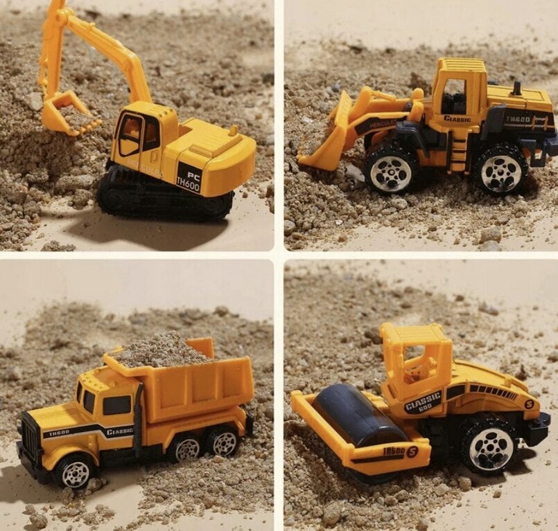 Žaislinis sunkvežimis vilkikas su statybinėmis mašinomis kaina ir informacija | Žaislai berniukams | pigu.lt