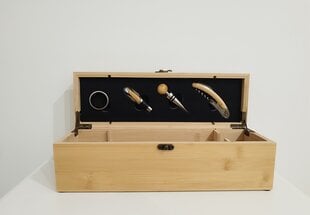 Vyno dovanų dėžutė, medinė kaina ir informacija | Kitos originalios dovanos | pigu.lt