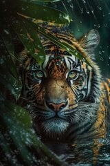 Deimantinė mozaika Tigras, 40x50 cm kaina ir informacija | Deimantinės mozaikos | pigu.lt