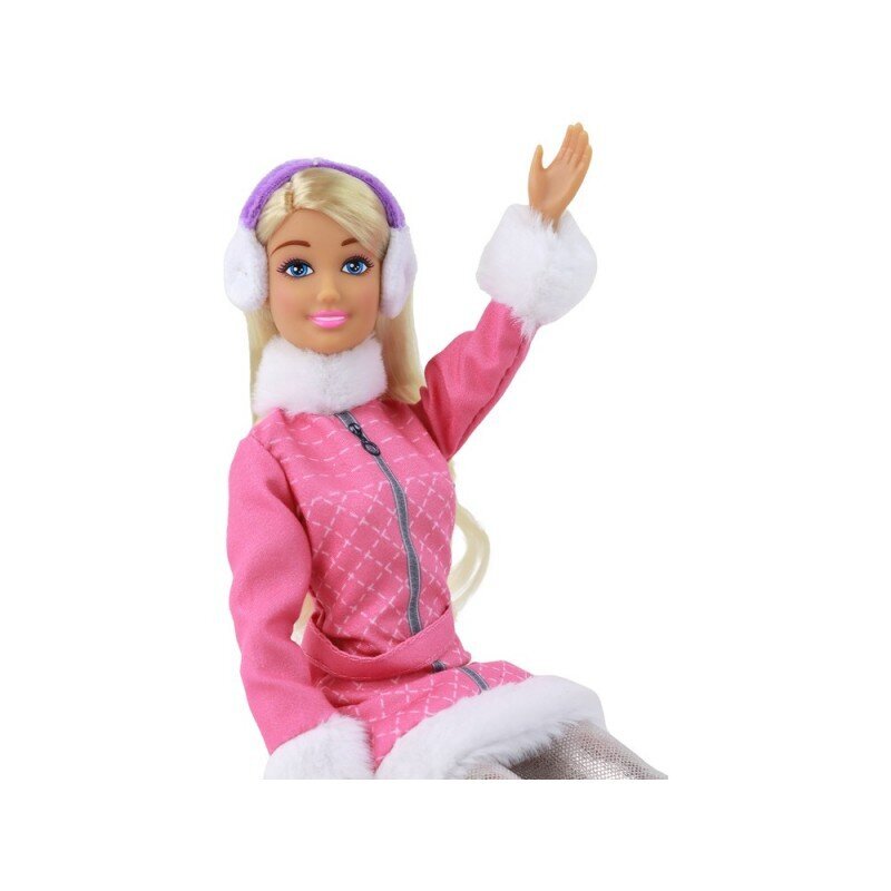 Lėlė Anlily su rožiniu paltuku Lean Toys kaina ir informacija | Žaislai mergaitėms | pigu.lt