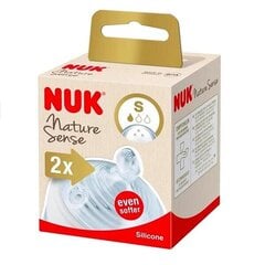 Čiulptukas NUK Nature Sense SL 1S, 2 vnt. цена и информация | Бутылочки и аксессуары | pigu.lt