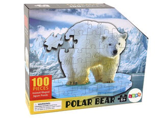 Dėlionė Poliarinis lokys Lean Toys, 100 d. kaina ir informacija | Dėlionės (puzzle) | pigu.lt
