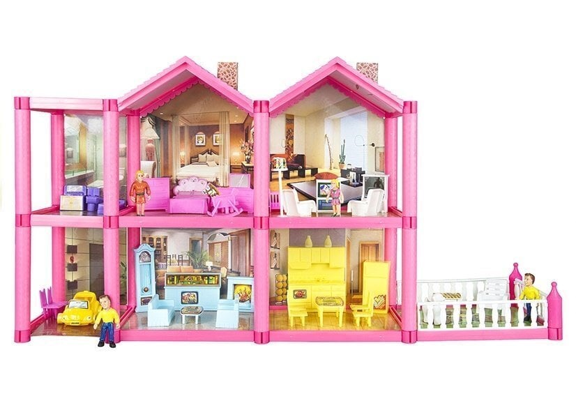 Lėlių namas su priedais ir baldais Doll House kaina ir informacija | Žaislai mergaitėms | pigu.lt