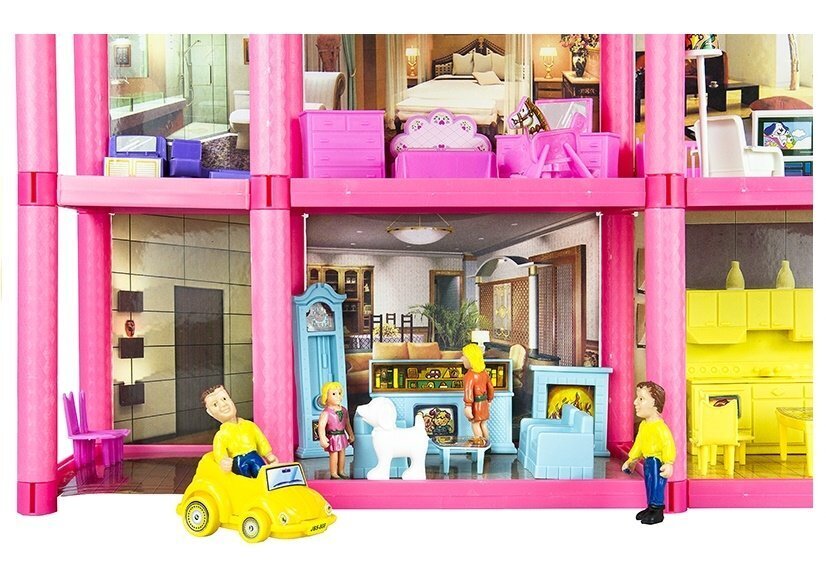 Lėlių namas su priedais ir baldais Doll House цена и информация | Žaislai mergaitėms | pigu.lt