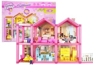 Lėlių namas su priedais ir baldais Doll House цена и информация | Игрушки для девочек | pigu.lt