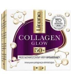 Glotninantis veido kremas nuo raukšlių Lirene Collagen Glow 50+, 50 ml цена и информация | Кремы для лица | pigu.lt