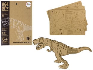 3D деревянный пространственный пазл T-Rex, 22 д. цена и информация | Пазлы | pigu.lt
