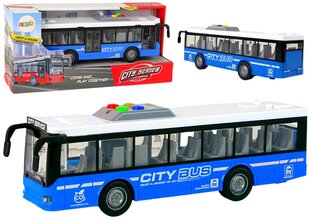 Autobusas su garsais ir šviesomis Lean Toys, mėlynas kaina ir informacija | Žaislai berniukams | pigu.lt