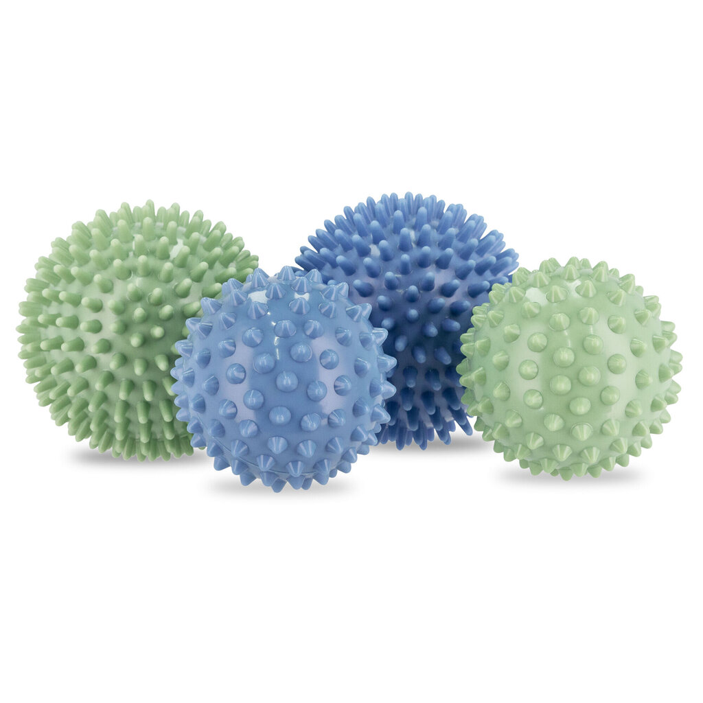 Masažo kamuoliukai Spokey Greispi Duo, 2x6.5 cm, 2x8.5 cm, mėlyni/žali цена и информация | Masažo reikmenys | pigu.lt