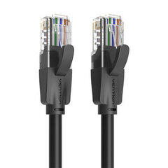 UTP Category 6 Network Cable Vention IBEBD 0.5m Black цена и информация | Кабели и провода | pigu.lt