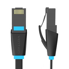 Flat UTP Category 6 Network Cable Vention IBJBG 1.5m Black цена и информация | Кабели и провода | pigu.lt