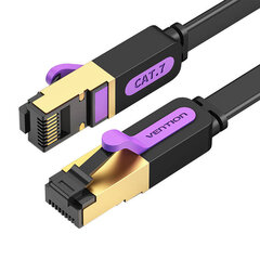 Flat UTP Category 7 Network Cable Vention ICABD 0.5m Black цена и информация | Кабели и провода | pigu.lt