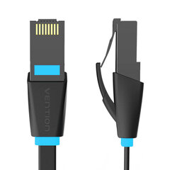 Flat UTP Category 6 Network Cable Vention IBJBV 40m Black цена и информация | Кабели и провода | pigu.lt