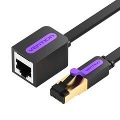 Flat Network Cable Extension Category 7 Vention ICBBD 0.5m Black цена и информация | Кабели и провода | pigu.lt