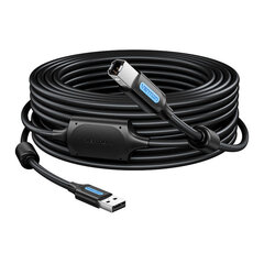 USB 2.0 A to B cable Vention COQBJ 8m Black PVC цена и информация | Кабели и провода | pigu.lt