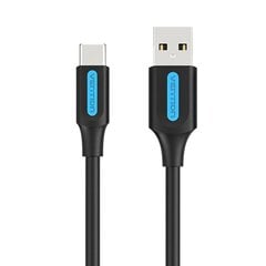 USB 2.0 A to USB-C 3A cable 1.5m Vention COKBG black цена и информация | Кабели для телефонов | pigu.lt