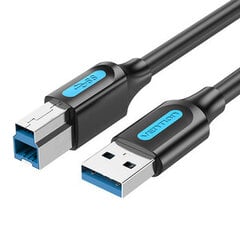 USB 3.0 A male to USB-B male cable Vention COOBD 0.5m Black PVC цена и информация | Кабели и провода | pigu.lt