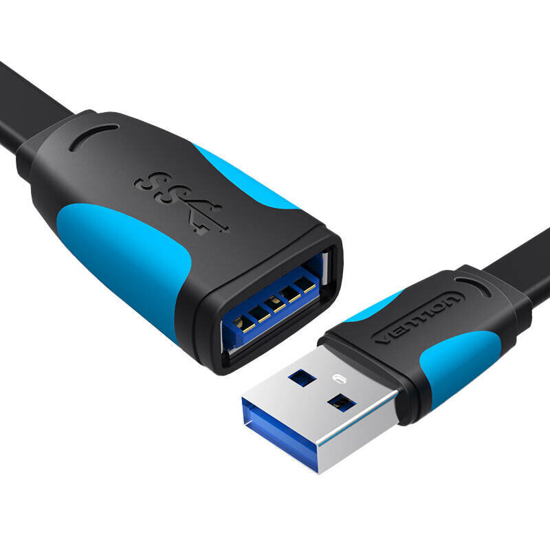 Vention VAS-A13-B150, Flat USB 3.0, 1.5m kaina ir informacija | Kabeliai ir laidai | pigu.lt
