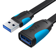 Vention Flat USB 3.0, 1m kaina ir informacija | Kabeliai ir laidai | pigu.lt