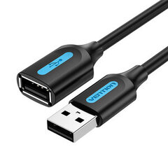 USB 2.0 male to female extension cable Vention CBIBG 1.5m Black PVC цена и информация | Кабели и провода | pigu.lt