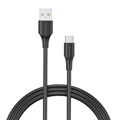 USB 2.0 A to USB-C 3A Cable Vention CTHBH 2m Black цена и информация | Кабели для телефонов | pigu.lt