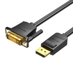 DisplayPort to DVI Cable 1.5m Vention HAFBG (Black) цена и информация | Кабели и провода | pigu.lt