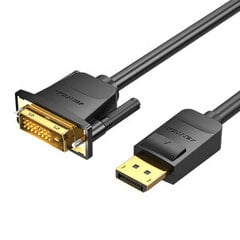 DisplayPort to DVI Cable 2m Vention HAFBH (Black) цена и информация | Кабели и провода | pigu.lt